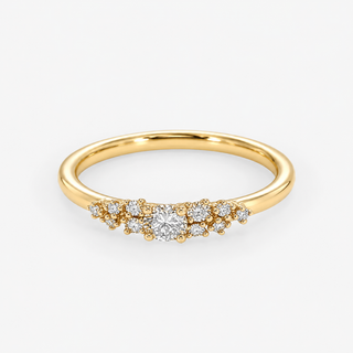 Diamond ring 0.20 carat brilliant cut scattered cluster 18K yellow gold Royal Coster Diamonds 1061980Y18