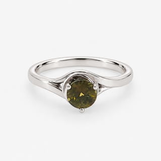 Tourmaline solitaire ring 0.55 carat open bypass 18K white gold Royal Coster Diamonds 1241486W18