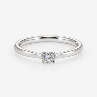 Diamond solitaire ring 0.15 carat brilliant cut 18K white gold Royal Coster Diamonds 1072087W18