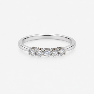 Diamond ring 0.50 carat row design 18K white gold Royal Coster Diamonds 1096698W18