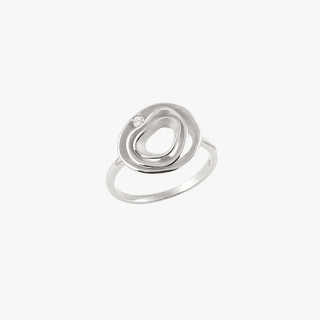 Annamaria Cammilli Dune Circle Diamond Ring 18K White Gold - Royal Coster Diamonds