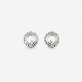 Annamaria Cammilli Mini Dune Diamond Stud Earrings 18K White Gold - Royal Coster Diamonds