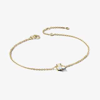 14K Gold Bracelet with Birthstone April - Diamond - Royal Coster Diamonds