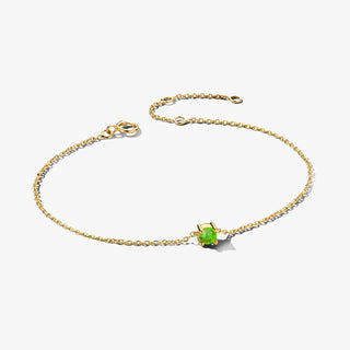 14K Gold Bracelet with Birthstone August - Peridot - Royal Coster Diamonds