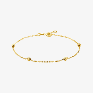 Gold bracelet - Beaded - 9K yellow gold with beaded detail - Royal Coster Diamonds