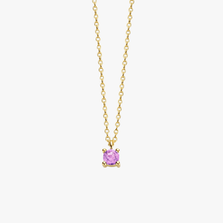 14K Gold Necklace with Birthstone June - Light Amethyst - Royal Coster Diamonds