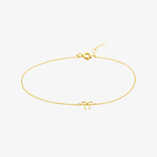 Gold bracelet - Bow - 9K yellow gold with bow charm - Royal Coster Diamonds