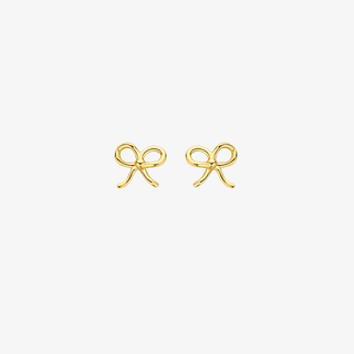 Gold earrings - Bow studs - 14K yellow gold bow stud earrings, 5.5 x 6 mm - Royal Coster Diamonds
