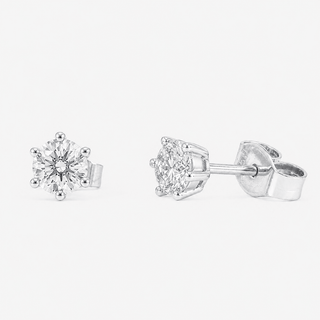 Diamond Earrings 1.00 Carat Royal 201 Cut 18K White Gold - Royal Coster Diamonds