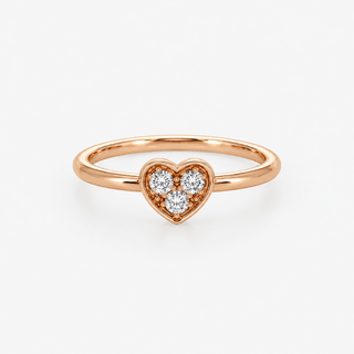 Diamond Ring 0.16 Carat Brilliant Cut 18K Rose Gold - Royal Coster Diamonds
