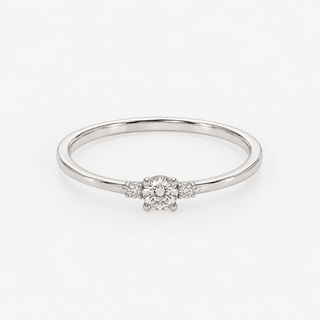 Diamond Ring 0.19 Carat Brilliant Cut 18K White Gold - Royal Coster Diamonds