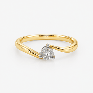 Diamond Ring 0.24 Carat Brilliant Cut 18K Yellow and White Gold - Royal Coster Diamonds