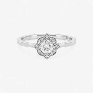 Diamond Ring 0.50 Carat Royal 201 Cut with Brilliant 18K White Gold - Royal Coster Diamonds