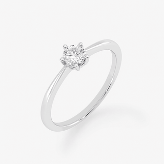 Diamond Ring 0.56 Carat Royal 201 Cut 18K White Gold - Royal Coster Diamonds