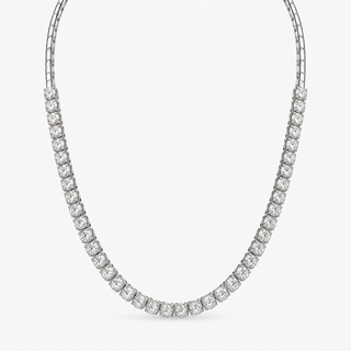 Diamond Tennis Necklace 10.67 Carat Brilliant Cut 18K White Gold - Royal Coster Diamonds
