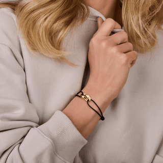 Gold bracelet - Double ring - 18K black gold with double ring design - Royal Coster Diamonds