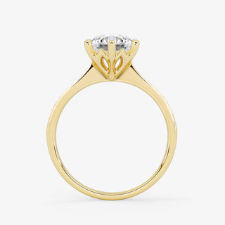 Embellished Solitaire 1.50 Carat Brilliant Cut Diamond 18K Gold Ring - Royal Coster Diamonds