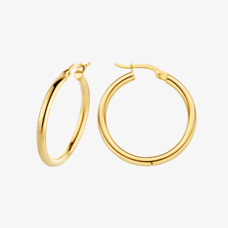 Gold earrings - Essential hoops - 9K yellow gold hoop earrings - Royal Coster Diamonds