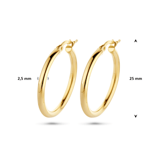 Gold earrings - Essential hoops - 9K yellow gold hoop earrings - Royal Coster Diamonds