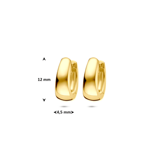 Gold earrings - Essential hoops - 9K yellow gold hinged hoop earrings, 4.5 mm - Royal Coster Diamonds