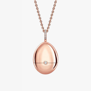 Fabergé Essence Rose Gold Emerald Heart Surprise Locket 18K Rose Gold - Royal Coster Diamonds