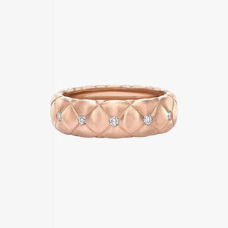 Fabergé Treillage Brushed Diamond Set Ring 18K Gold - Royal Coster Diamonds
