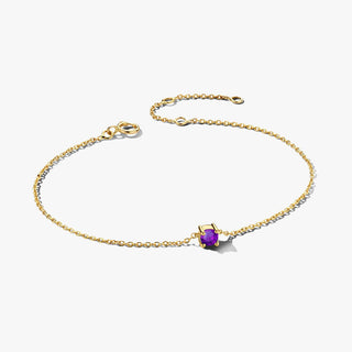 14K Gold Bracelet with Birthstone February - Amethyst - Royal Coster Diamonds
