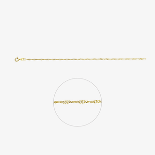 Gold bracelet - Singapore chain - 9K yellow gold Singapore chain - Royal Coster Diamonds