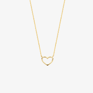Gold necklace - Heart - 9K yellow gold with heart pendant - Royal Coster Diamonds