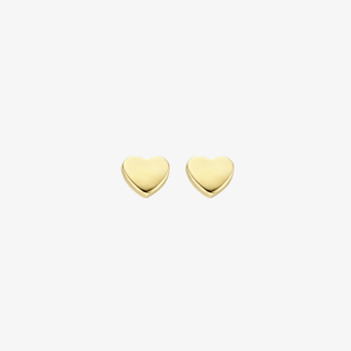 Gold earrings - Heart studs - 9K yellow gold heart stud earrings, 4 x 5 mm - Royal Coster Diamonds