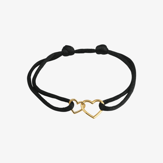 Gold bracelet - Satin hearts - 14K yellow gold with multiple satin hearts - Royal Coster Diamonds