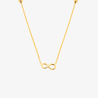 Gold necklace - Infinity - 14K yellow gold infinity necklace - Royal Coster Diamonds