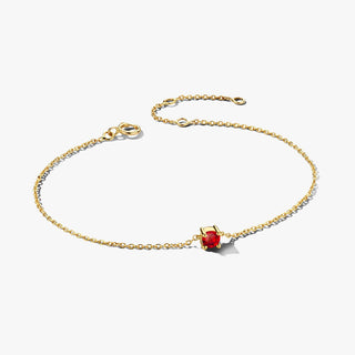 14K Gold Bracelet with Birthstone July - Ruby - Royal Coster Diamonds