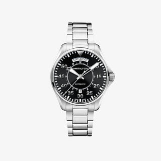 Khaki Aviation Pilot Day Date Automatic 42mm Black Dial - Royal Coster Diamonds