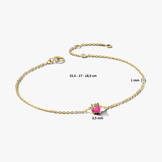 14K Gold Bracelet with Birthstone October - Tourmaline - Royal Coster Diamonds