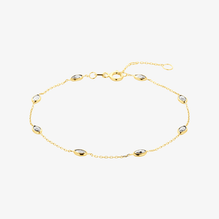 Gold bracelet - Oval - 9K yellow gold with oval zirconia - Royal Coster Diamonds