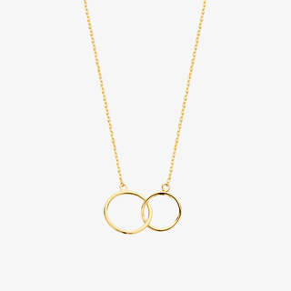 Gold necklace - Linked rings - 9K yellow gold necklace - Royal Coster Diamonds