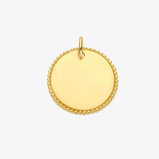 Gold pendant - Engraving - 9K yellow gold engraving pendant, 16 mm - Royal Coster Diamonds