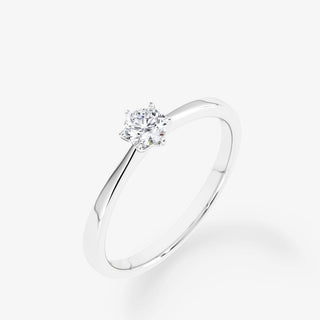 Solitaire 0.25 Carat Brilliant Cut Diamond 18K Gold Ring - Royal Coster Diamonds