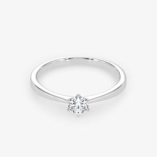 Solitaire 0.25 Carat Brilliant Cut Diamond 18K Gold Ring - Royal Coster Diamonds