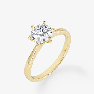 Solitaire 1.00 Carat Brilliant Cut Diamond 18K Gold Ring - Royal Coster Diamonds