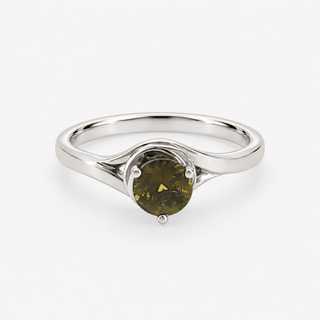 Tourmaline Solitaire Ring 0.55 Carat 18K White Gold - Royal Coster Diamonds