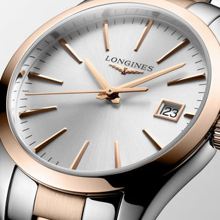 Conquest Classic Quartz 34mm Sunray Silver Dial - Royal Coster Diamonds