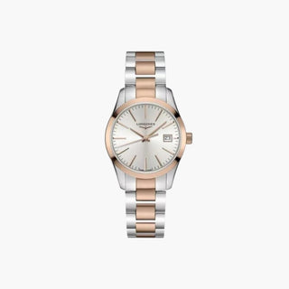 Conquest Classic Quartz 34mm Sunray Silver Dial - Royal Coster Diamonds