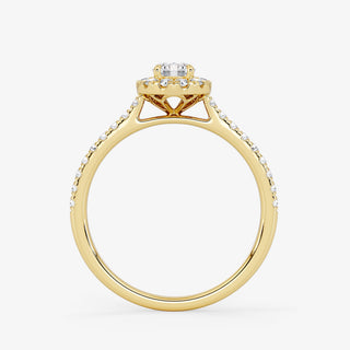 Embellished Halo 0.25 Carat Brilliant Cut Diamond 18K Gold Ring - Royal Coster Diamonds