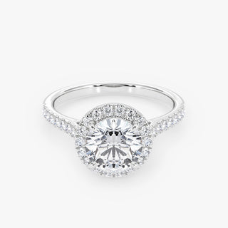 Embellished Halo 1.50 Carat Brilliant Cut Diamond 18K Gold Ring - Royal Coster Diamonds