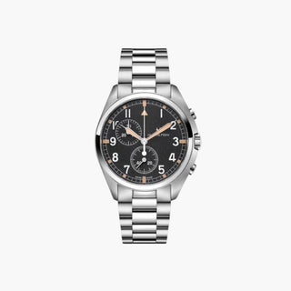 Khaki Aviation Pilot Pioneer Chrono Quartz 41mm Black Dial - Royal Coster Diamonds