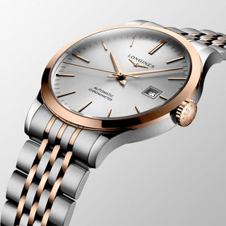 Elegance Record Automatic 40mm Sunray Silver Dial - Royal Coster Diamonds