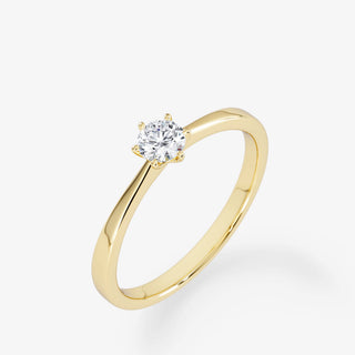 Solitaire 0.25 Carat Brilliant Cut Diamond 18K Gold Ring - Royal Coster Diamonds