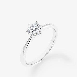 Solitaire 0.50 Carat Brilliant Cut Diamond 18K Gold Ring - Royal Coster Diamonds
